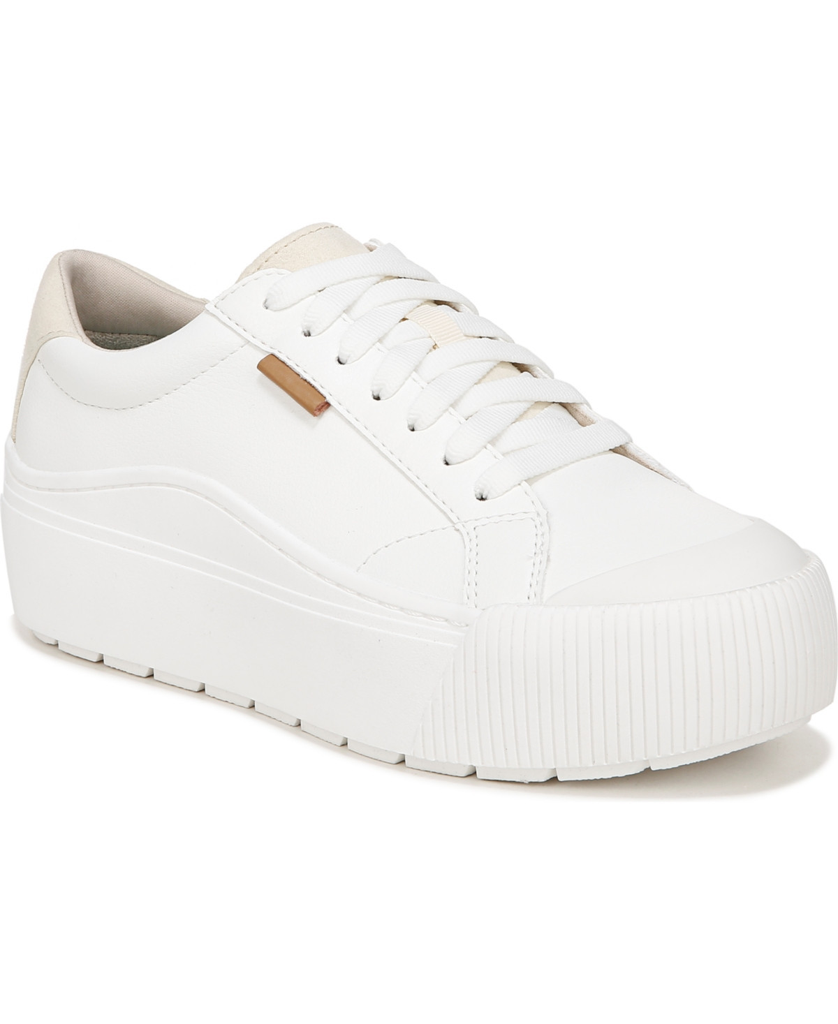 Dr. Scholl's Women's Time Off Max Platform Sneakers - White Faux Leather | Macy's