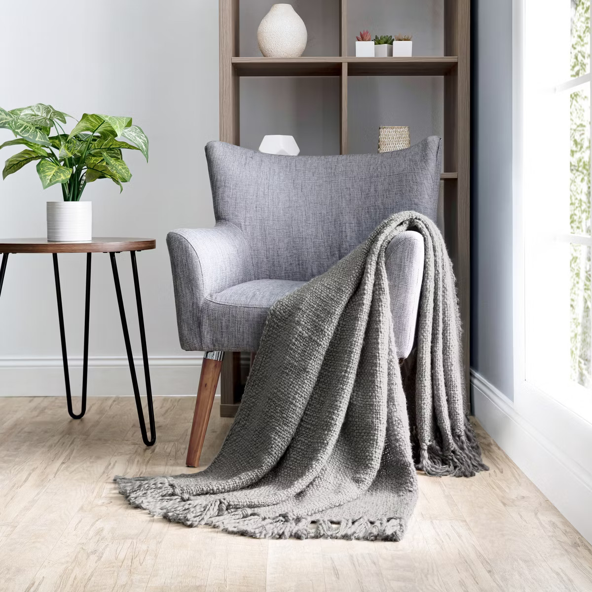 Slub-Yarn Throw Blanket With Fringe Trim 50" x 60" - Becky Cameron | Target