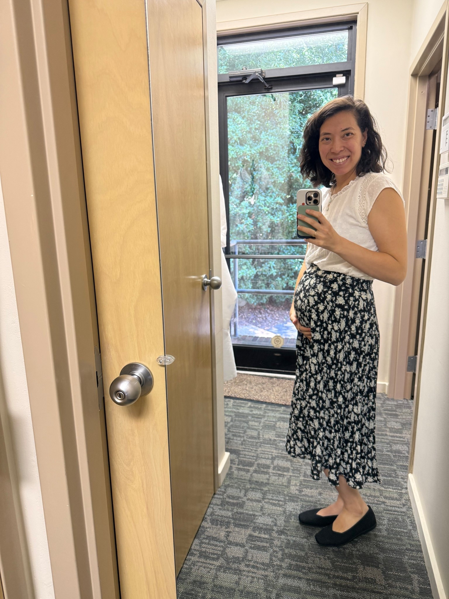 Bump pic outfit of the day at clinic from my stitch fix box. And these flats are my favorite for all day wear that are comfortable!! 

#LTKSeasonal #LTKBump