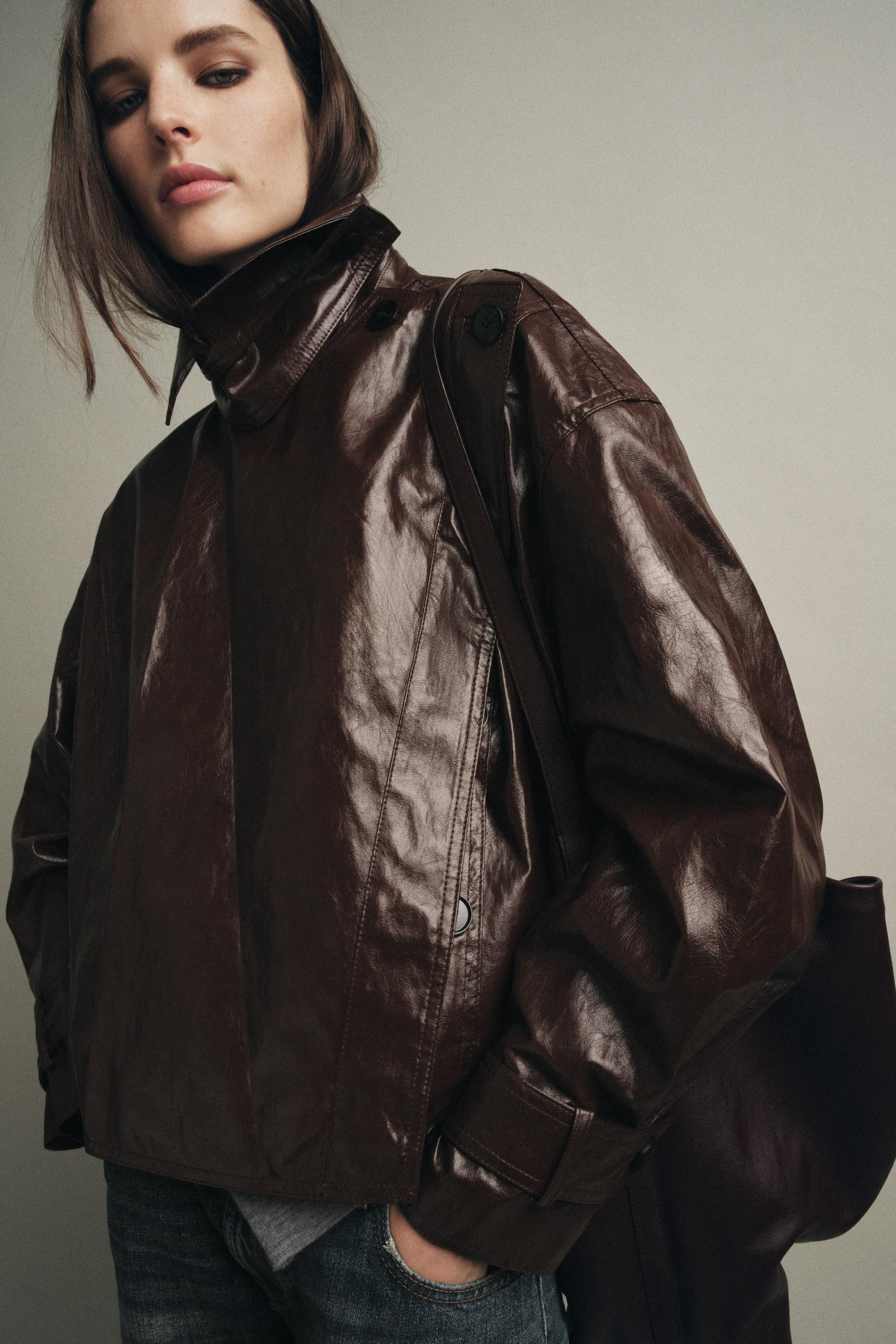 ZW COLLECTION SHINY JACKET | Zara US