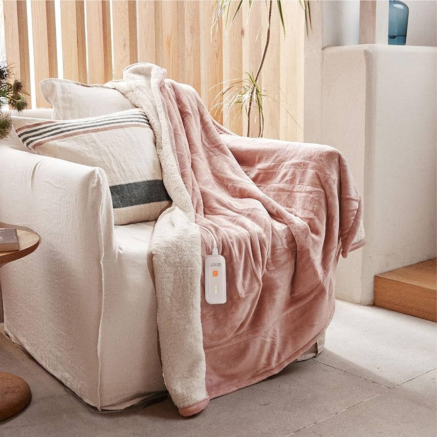 GOTCOZY Heated Blanket Electric Throw 50''X60''- Soft Silky Plush Electric Blanket with 4 Heating... | Amazon (US)