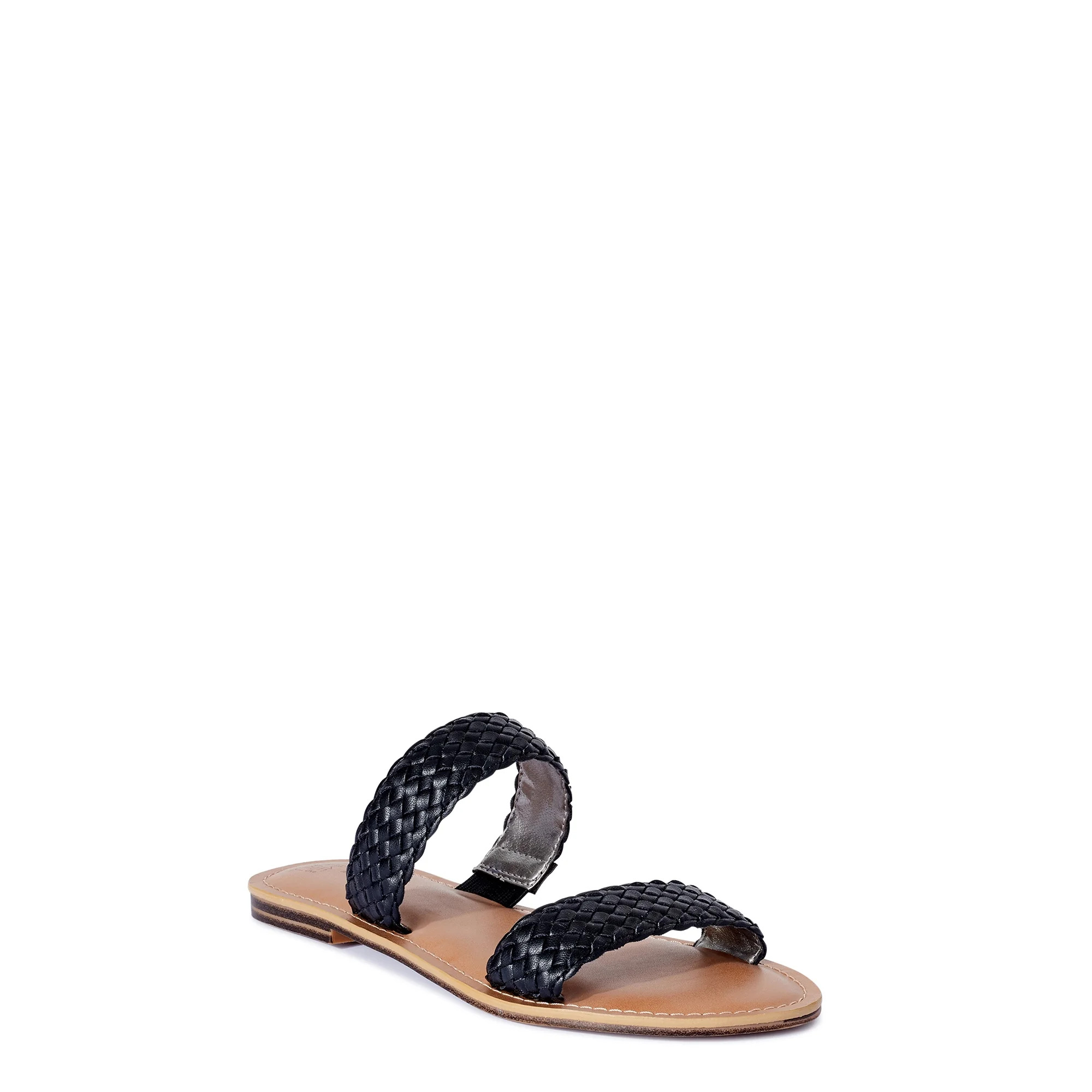 Time and Tru Women's Two Band Sandals (Medium and Wide Widths Available) | Walmart (US)