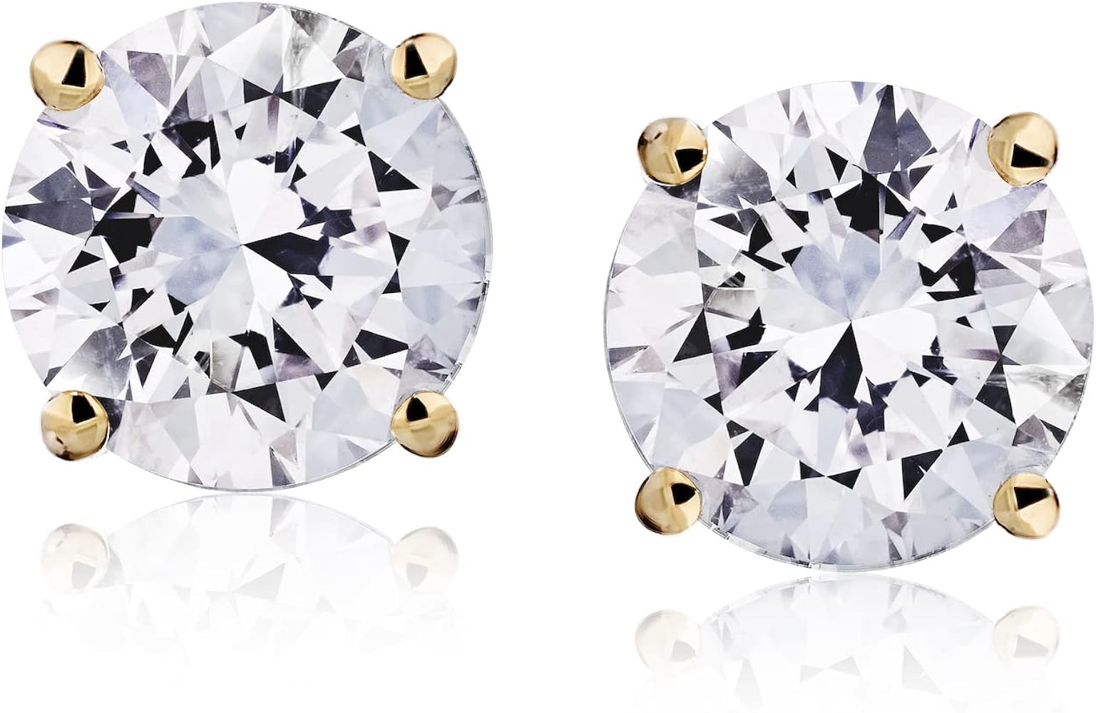 The Diamond Channel CERTIFIED 1 to 6 Carat LAB GROWN Solitaire Diamond Stud Earrings Round Cut 4 ... | Amazon (US)