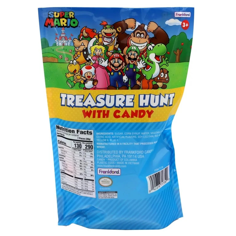 Frankford Super Mario Easter Treasure Hunt Eggs with Fruity Chews Candy | Walmart (US)