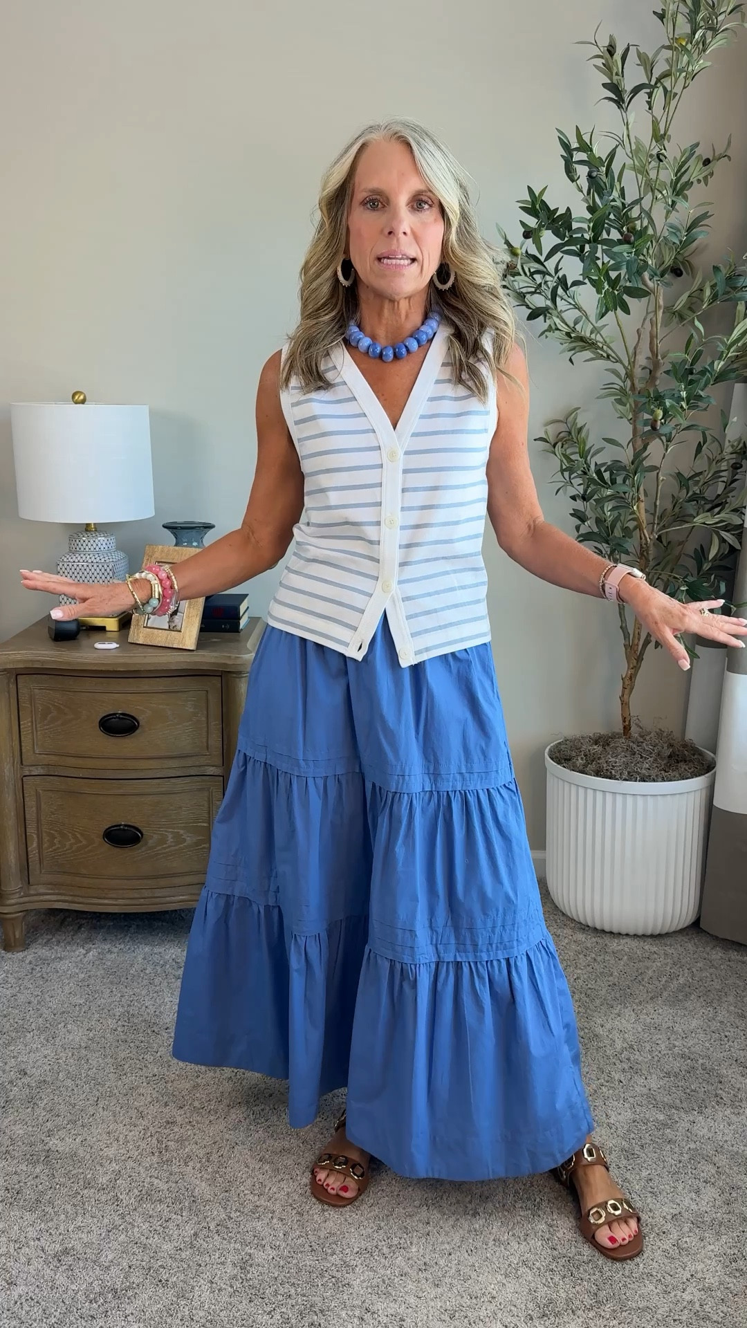 Wearing XS vest and skirt. So cute for work, play, vacation. 

#LTKOver40 #LTKSaleAlert #LTKMothersDay