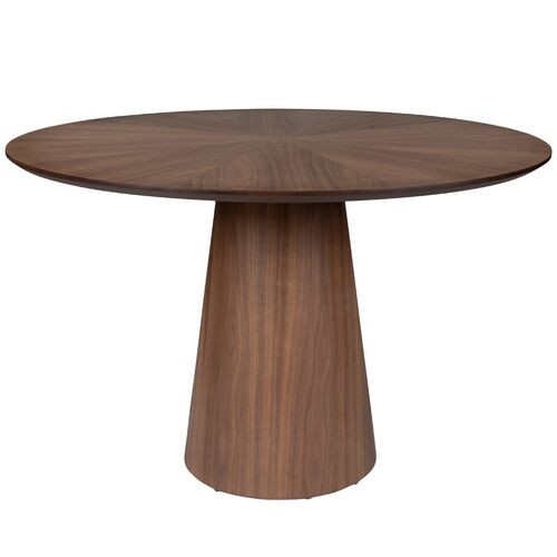 Monica Wooden Top Round Dining Table | Dinner Table, Family Table - Brown | One Kings Lane