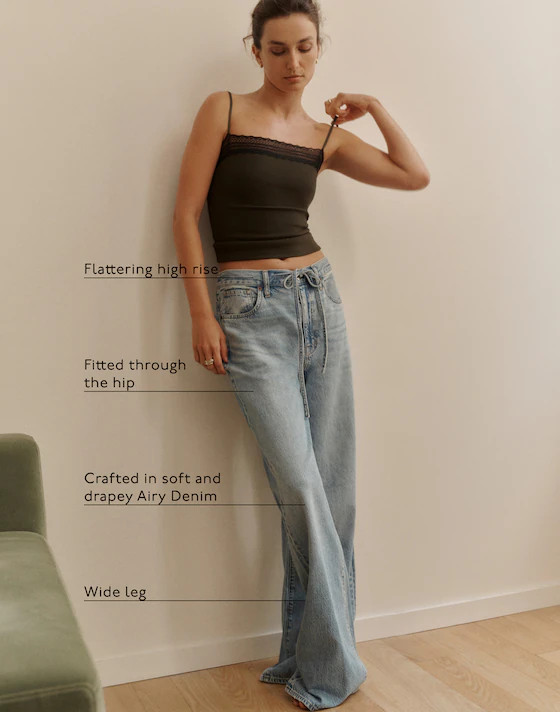 The Ultimate Wide-Leg Jean in Airy Denim | Madewell
