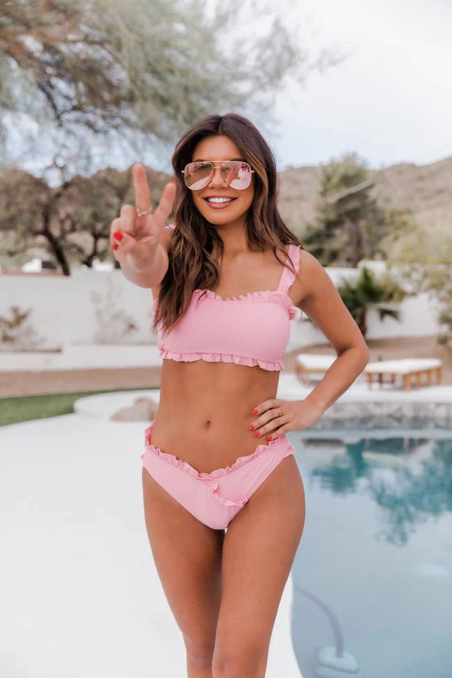 Promise Of Sunshine Blush Bikini Top | The Pink Lily Boutique