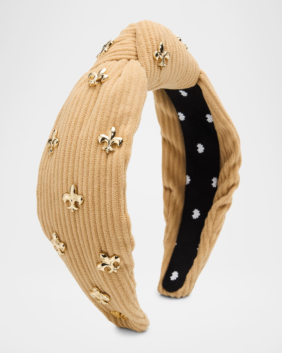 Buff Knotted Fleur De Lis Embellished Headband | Neiman Marcus