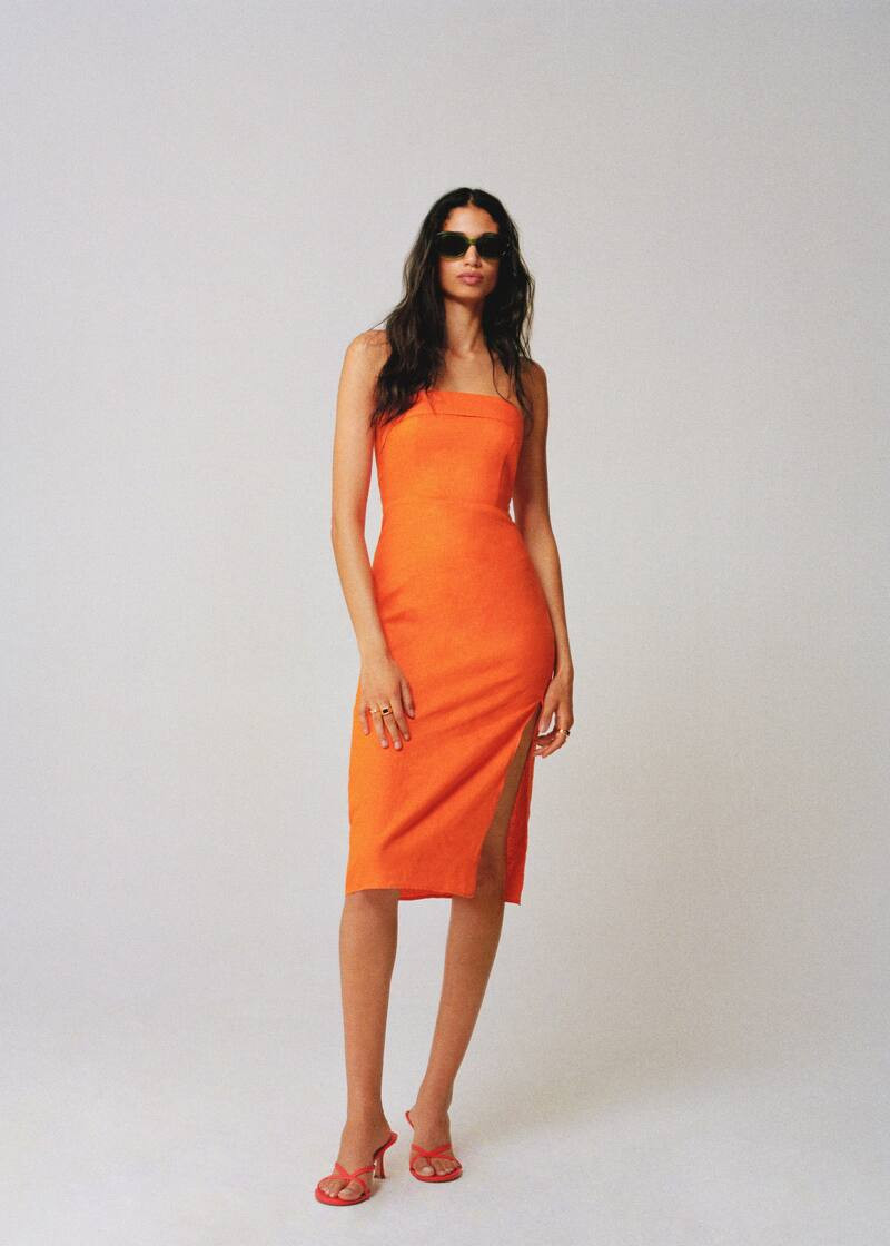 Suche: Schulterfreies leinenkleid (1) | Mango Deutschland | MANGO (DE)