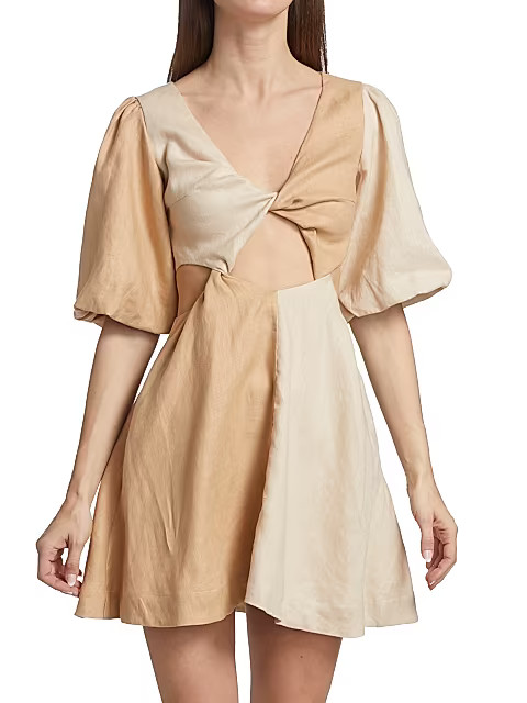 SOVERE / Duet Cutout Balloon-Sleeve Minidress | Saks Fifth Avenue