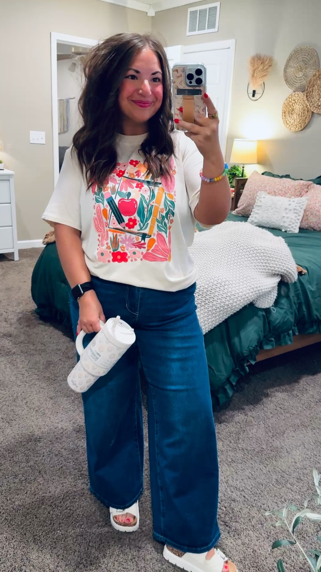 A good graphic tee just hits different in the classroom 🍎 Comfy enough for all-day wear and cute enough to style a million ways—this one’s on repeat!

sandals: fit true to size // wearing a 5
jeans: fit true to size // wearing a large
tee: fits true to size // wearing an XL 

 

#LTKootd #LTKMidsize #LTKWorkwear