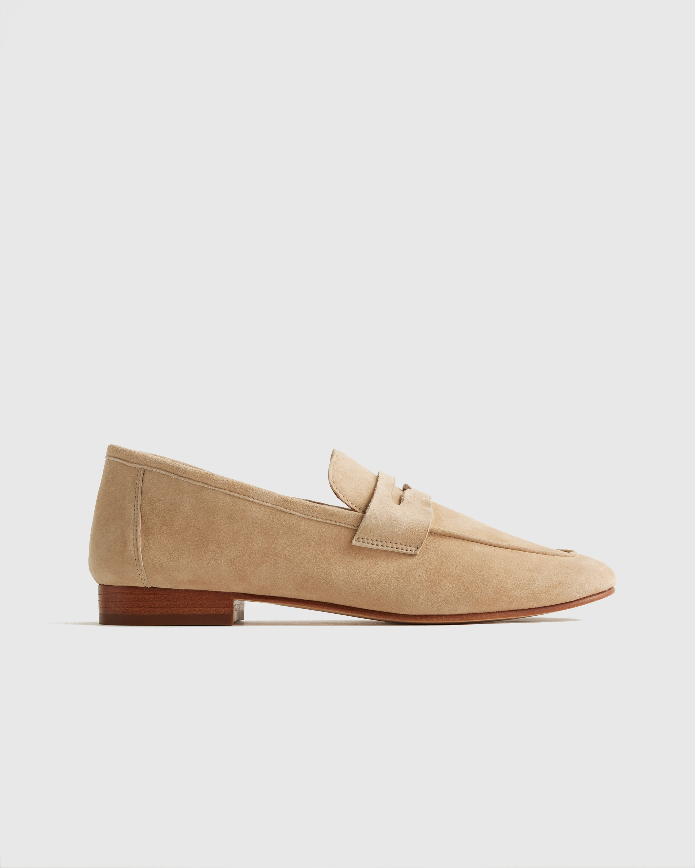 Quince | Women's Italian Suede Penny Loafer in Black, Size 7, Suede Leather | Quince