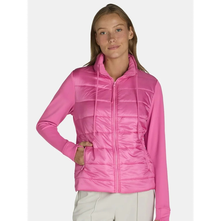 Avia Women’s Quilted Jacket with Long Sleeves, Sizes XS-XXXL | Walmart (US)