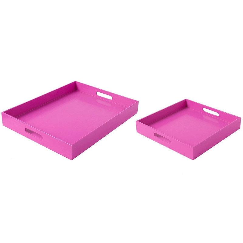 Magenta Lacquer Tray | Annie Selke