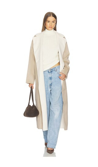 Anais Coat in Grey Beige | Revolve Clothing (Global)