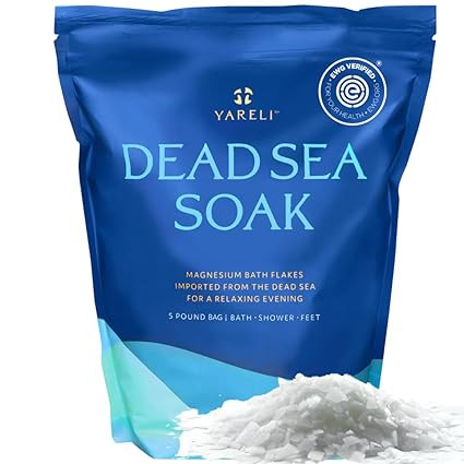 Yareli Magnesium Flakes, 5lb, Dead Sea Bath and Foot Soak, Alternative to Epsom Salt with Over 25... | Amazon (US)
