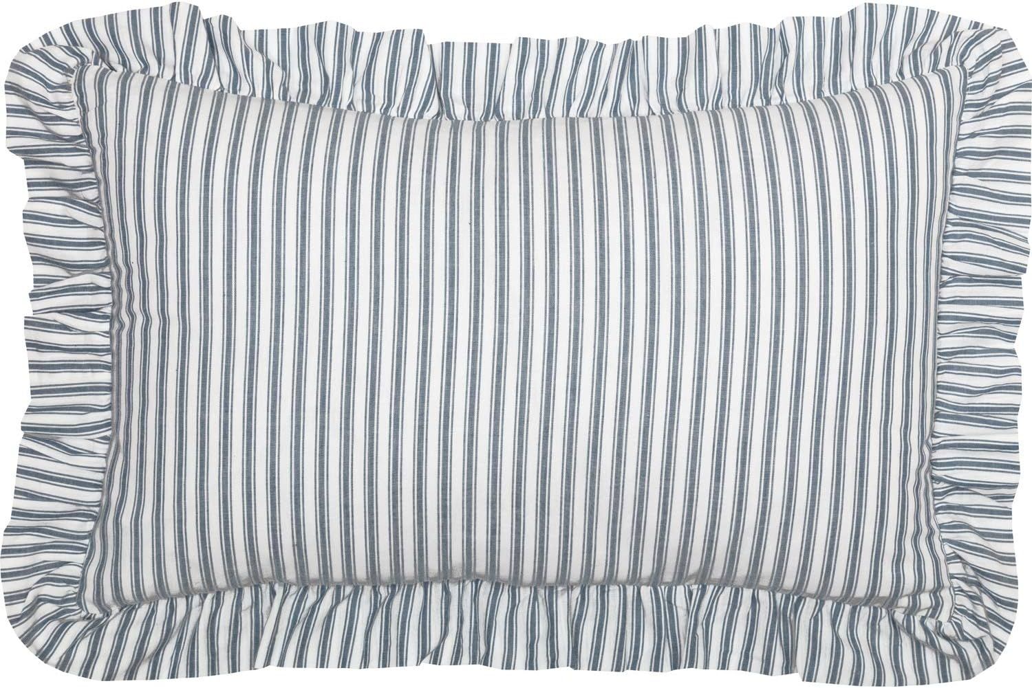VHC Brands Sawyer Mill Ticking Striped Cotton Farmhouse Pillow 22x14 Filled Bedding Accessory, 14... | Amazon (US)