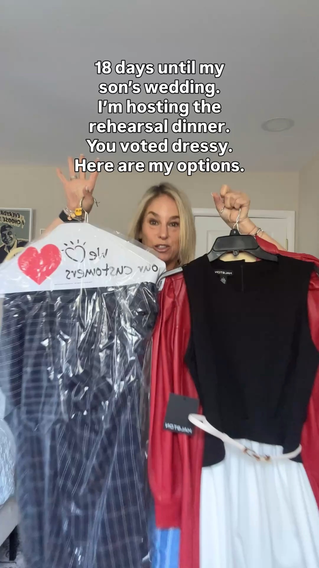 18 days until my son’s wedding. I’m hosting the rehearsal dinner.
You voted dressy. So here are my 5 options.

Comment 1, 2, 3, 4, or 5. I’m actually listening this time. 👀

#motherofthegroom #rehearsaldinner #weddingprep #midlifefashion #mogstyle

#LTKOver40 #LTKWedding #LTKmomlife