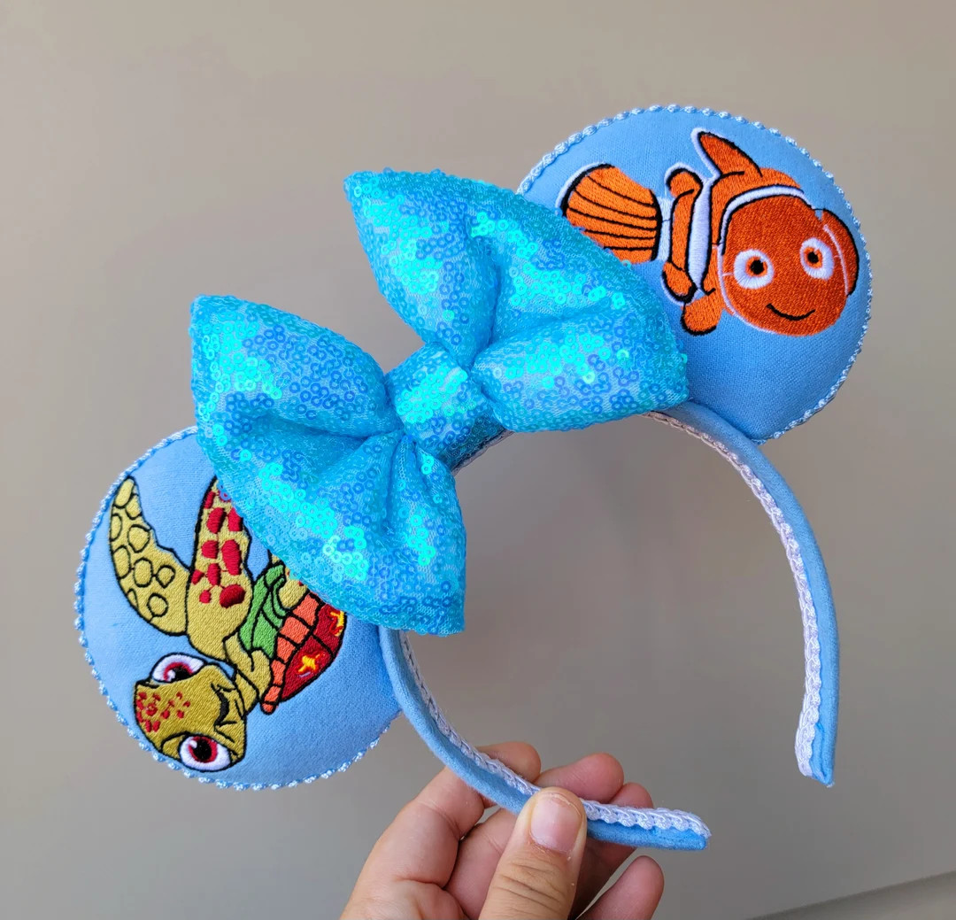Nemo & Friends Embroidery Mouse Ears - Etsy | Etsy (US)