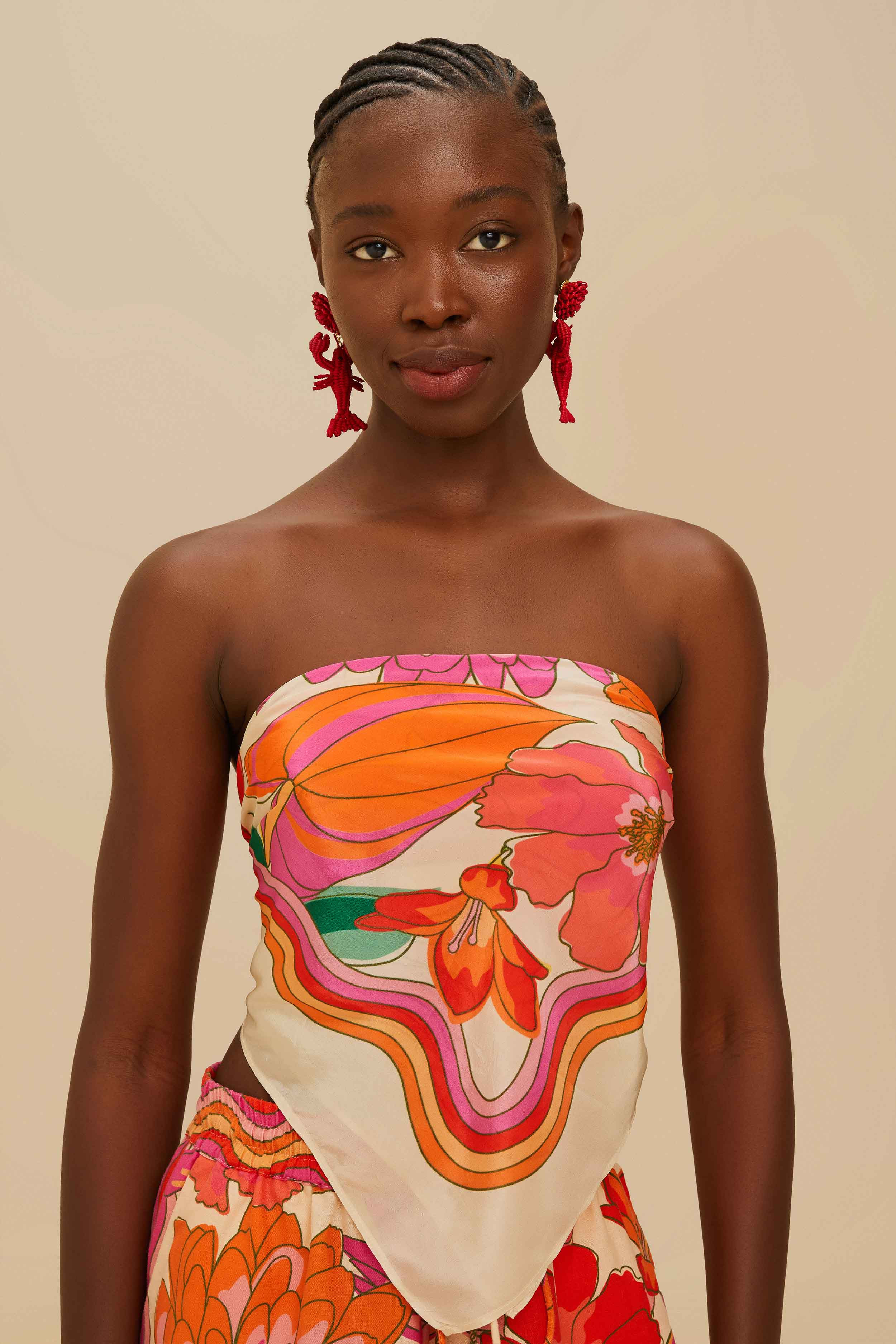 Beige Spring Affair Scarf | FarmRio (US)