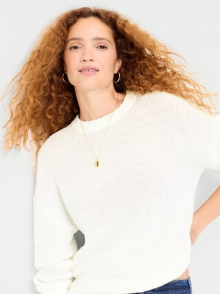 Seaside Cotton Shaker Oversized Tunic Sweater | Old Navy (US)