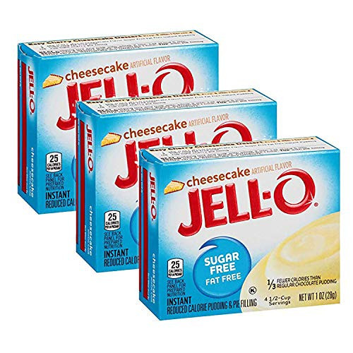 Jell-O Cheesecake Sugar Free Pudding & Pie Filling (3-Pack) | Amazon (US)