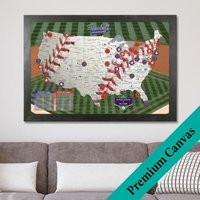 Canvas Personalized Baseball Adventures Map - Pin Board Mlb Ballpark Tracking Stadiums Push | Etsy (US)