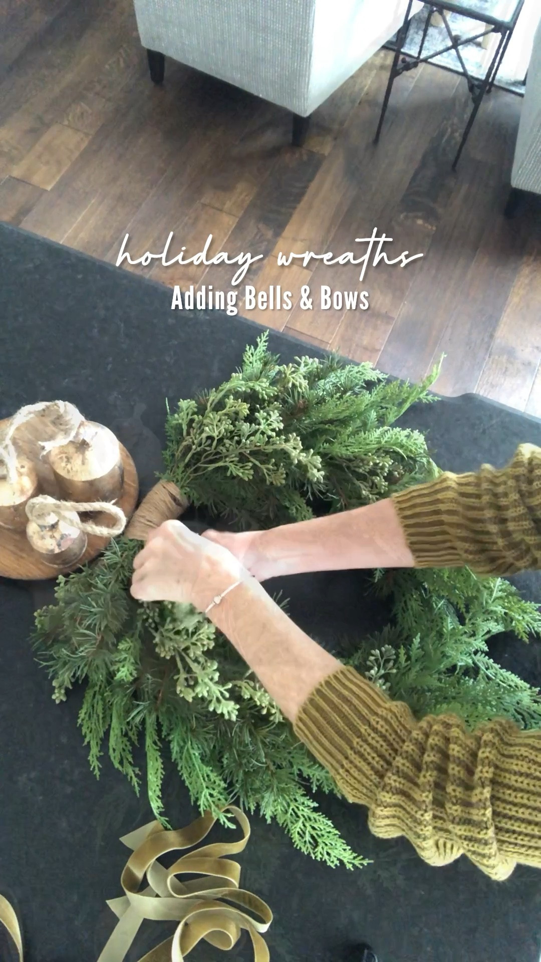 I found a few more wreaths in this cascading style and here’s a tutorial on attaching bells and bows. It’s such a pretty holiday look  

#LTKhome #LTKHoliday #LTKSeasonal