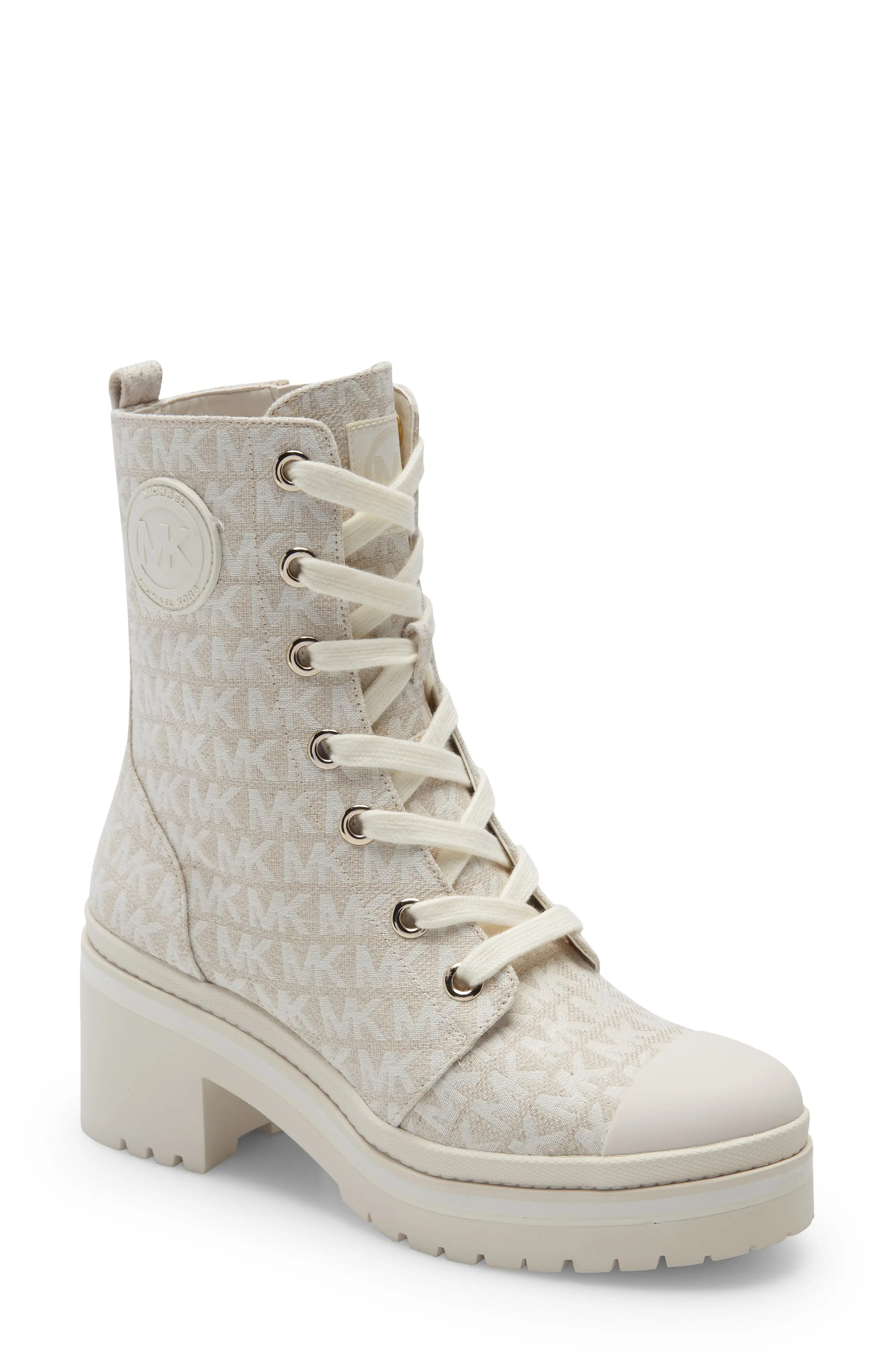 Women's Michael Michael Kors Corey Combat Boot, Size 6.5 M - Beige | Nordstrom