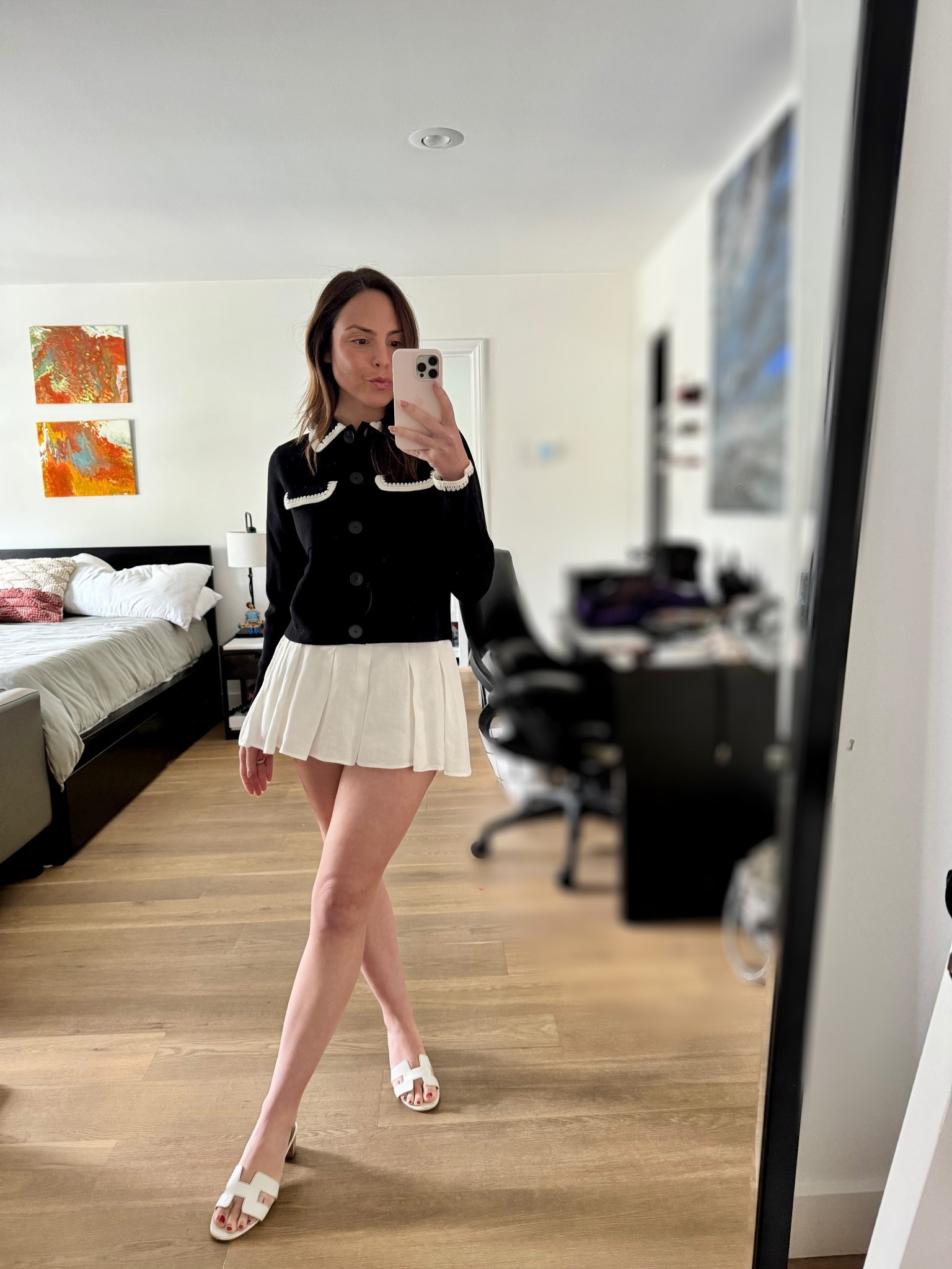 My new favorite sweater 😍 Sezane chic!!! Paired with my go to white linen and skirt from show me your mumu and Hermes flats that you must have for summer.

#LTKSeasonal #LTKShoeCrush #LTKStyleTip