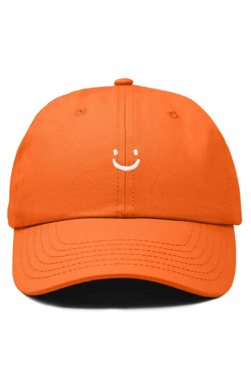 Dalix Lil Smile Embroidered Casual Hat in Orange at Nordstrom | Nordstrom