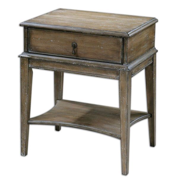 Hanford Pine Antique Accent Table | Bellacor