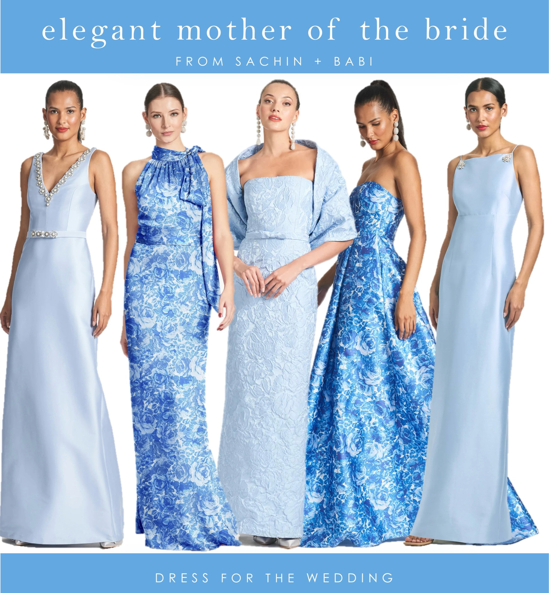 Light blue dresses for weddings. Classic and elegant mother of the bride dresses. Blue floral dress, blue satin, high neck blue formal dresses. Spring formal, black tie wedding, black tie attire, ice blue dress, sky blue dress, long dress, summer wedding, spring wedding, evening gown, wedding outfit, what to wear over 40, what to wear over 50,women’s dresses ootd hotel wedding elegant wedding style over 40, style over 50. Follow Dress for the Wedding for cute dresses, bridesmaid dresses, mother of the bride dresses, dresses for brides, white dresses, sale alerts, wedding style and decor! Visit us at dressforthewedding.com for more! 

#LTKwedding #LTKover40 #LTKSeasonal