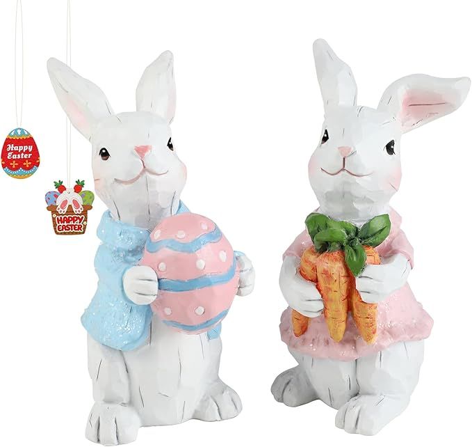 Easter Decorations Bunny Figurines Decor, Easter Decor for The Home Table Centerpieces Spring Dec... | Amazon (US)
