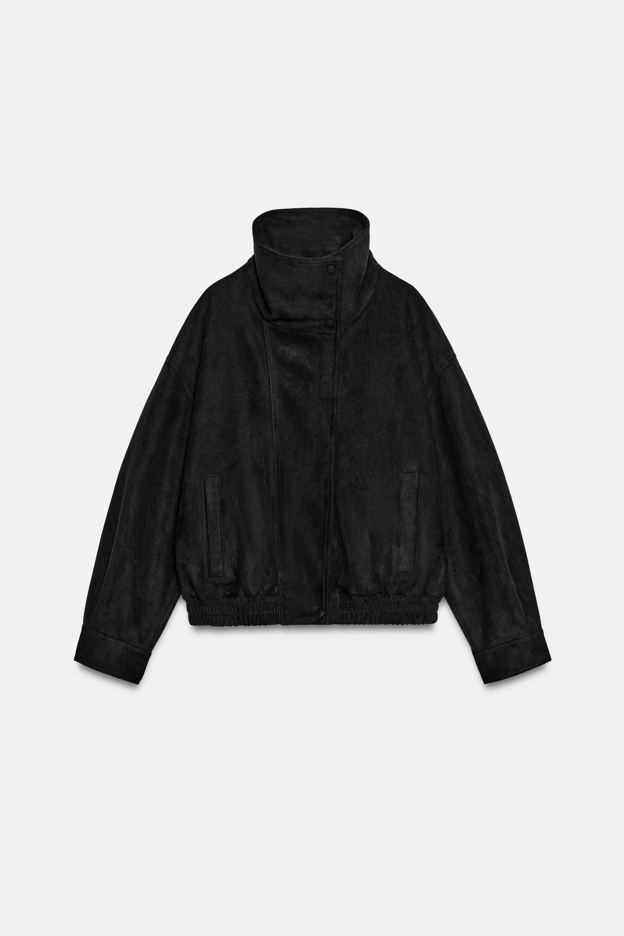 FAUX SUEDE BOMBER JACKET | Zara UK