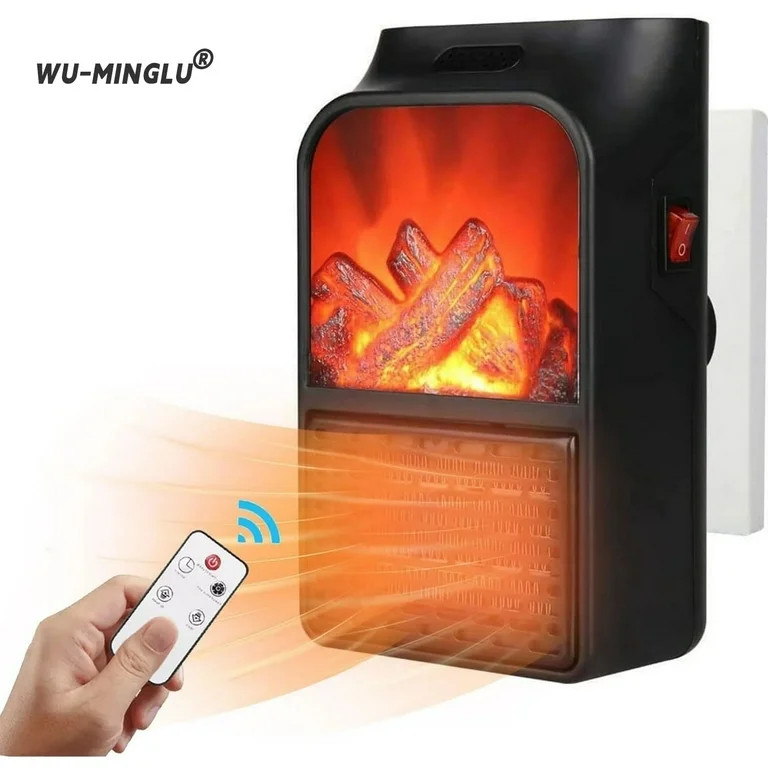 800W Wall Outlet Space Heater with Remote,LED Display Small Plug in Electric Heater with Adjustab... | Walmart (US)