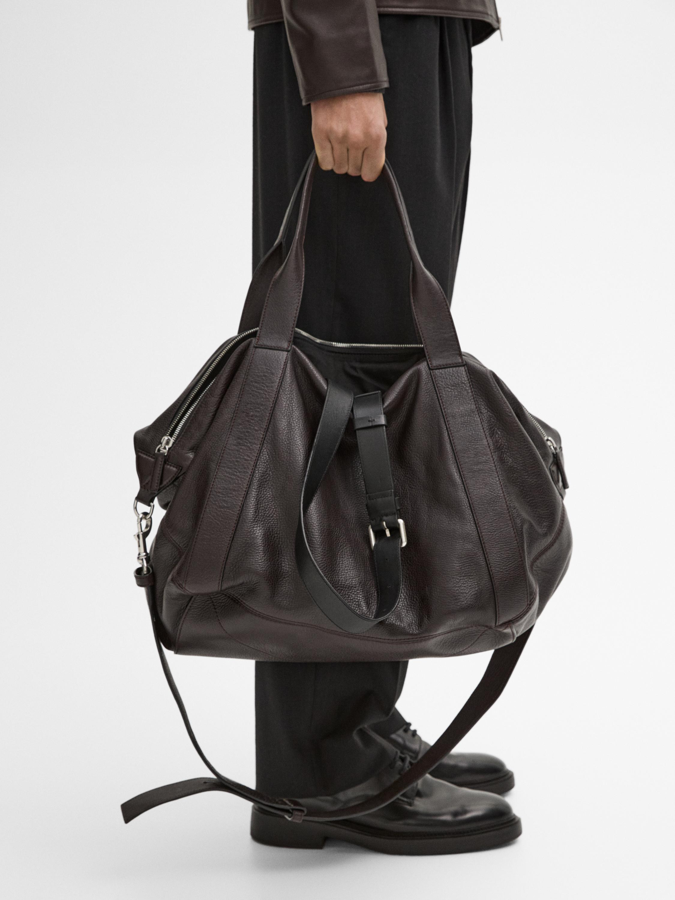 Nappa leather duffle bag | Massimo Dutti US