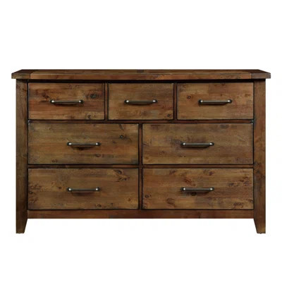 Wood Dresser, Transitional Design Dresser With 7 Drawers For Bedroom | Wayfair North America