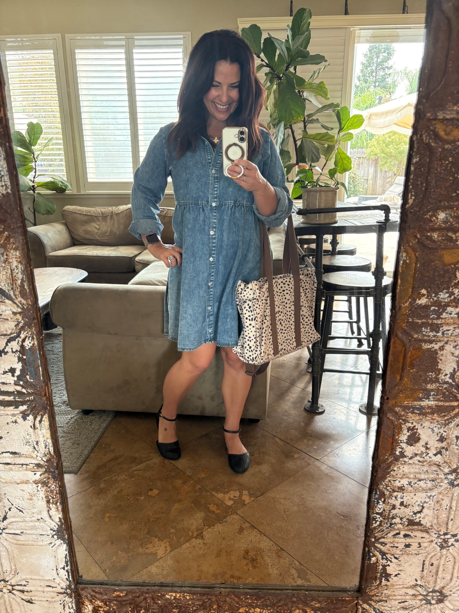 I literally forgot I had this denim long sleeve dress in my closet! It’s perfect for fall, can be dressed up or down, paired with boots or flats. It’s roomy and oversized. I’m wearing a small. My flats are so comfy, perfect for teaching, standing all day and when you’re on your feet traveling. I have these flats in brown also. They come in whole sizes, I’d recommend sizing down if you wear a half size. 

fall teacher outfits, petite casual style, classic capsule wardrobe, women over 40 outfits

#LTKSeasonal #LTKPetite #LTKOver40