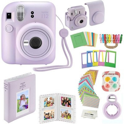 Fujifilm Instax Mini 12 Instant Camera with Case Decoration Stickers Frames Photo Album and More Accessory kit Lilac Purple | Target