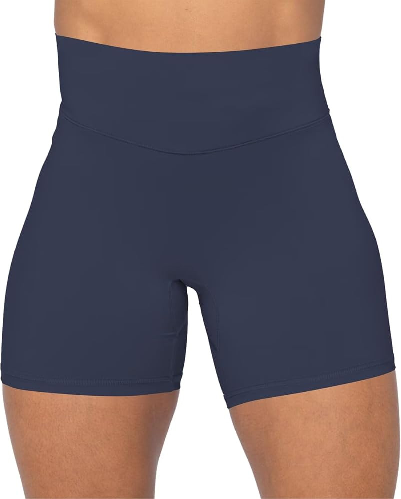 Sunzel No Front Seam High Waist Biker Shorts for Women, Squat Proof Yoga Workout Gym Bike Shorts | Amazon (US)