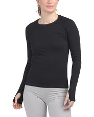 Seamless Zaia Long Sleeve Active Shirt With Thumbhole Cuffs | Workout Tops | Marshalls | Marshalls