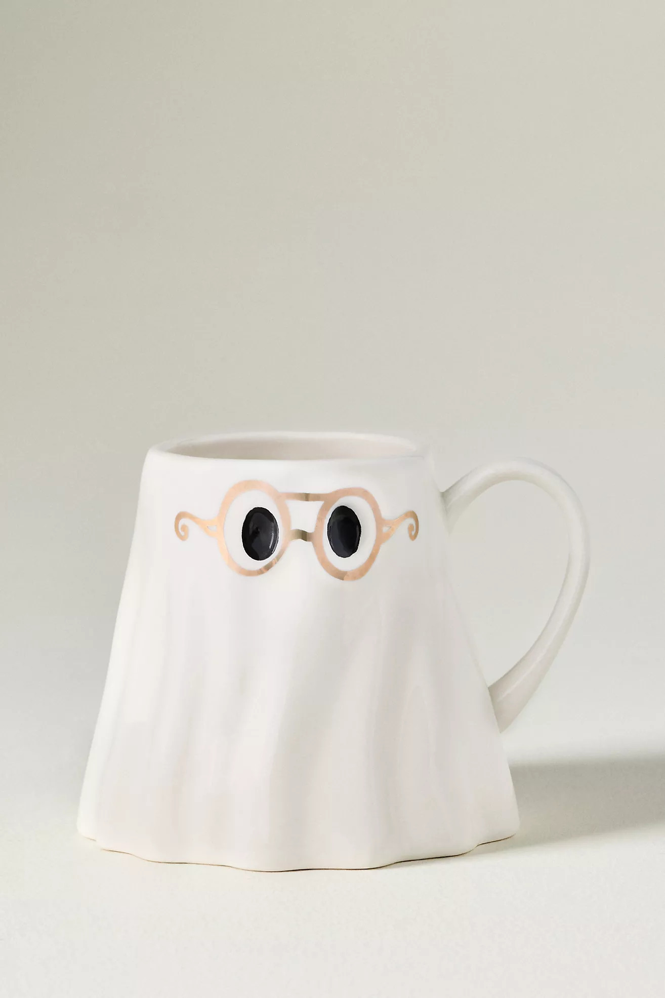 The Mud Fairy Stoneware 24k Gold Accent Ghost Mug | Anthropologie (US)
