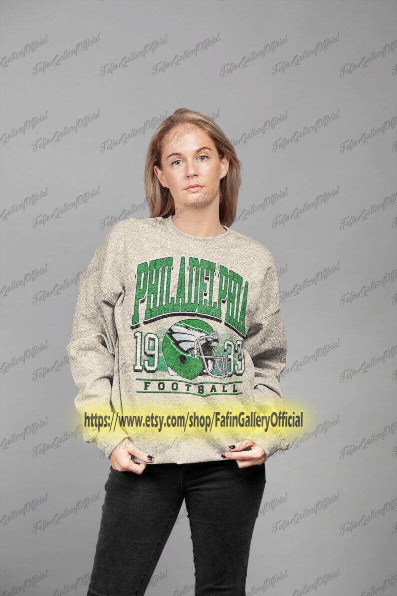 Philadelphia Football Sweatshirt  Vintage Style Philadelphia - Etsy | Etsy (US)