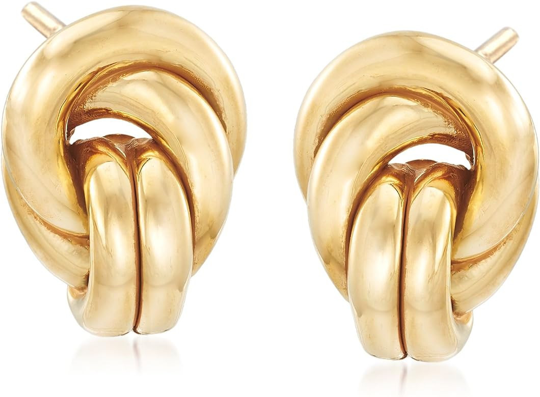 Ross-Simons Italian 18kt Yellow Gold Knot Earrings | Amazon (US)