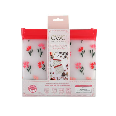 Cook With Color 6pk Reusable Treat Bags with Bow and Flower Prints | Target