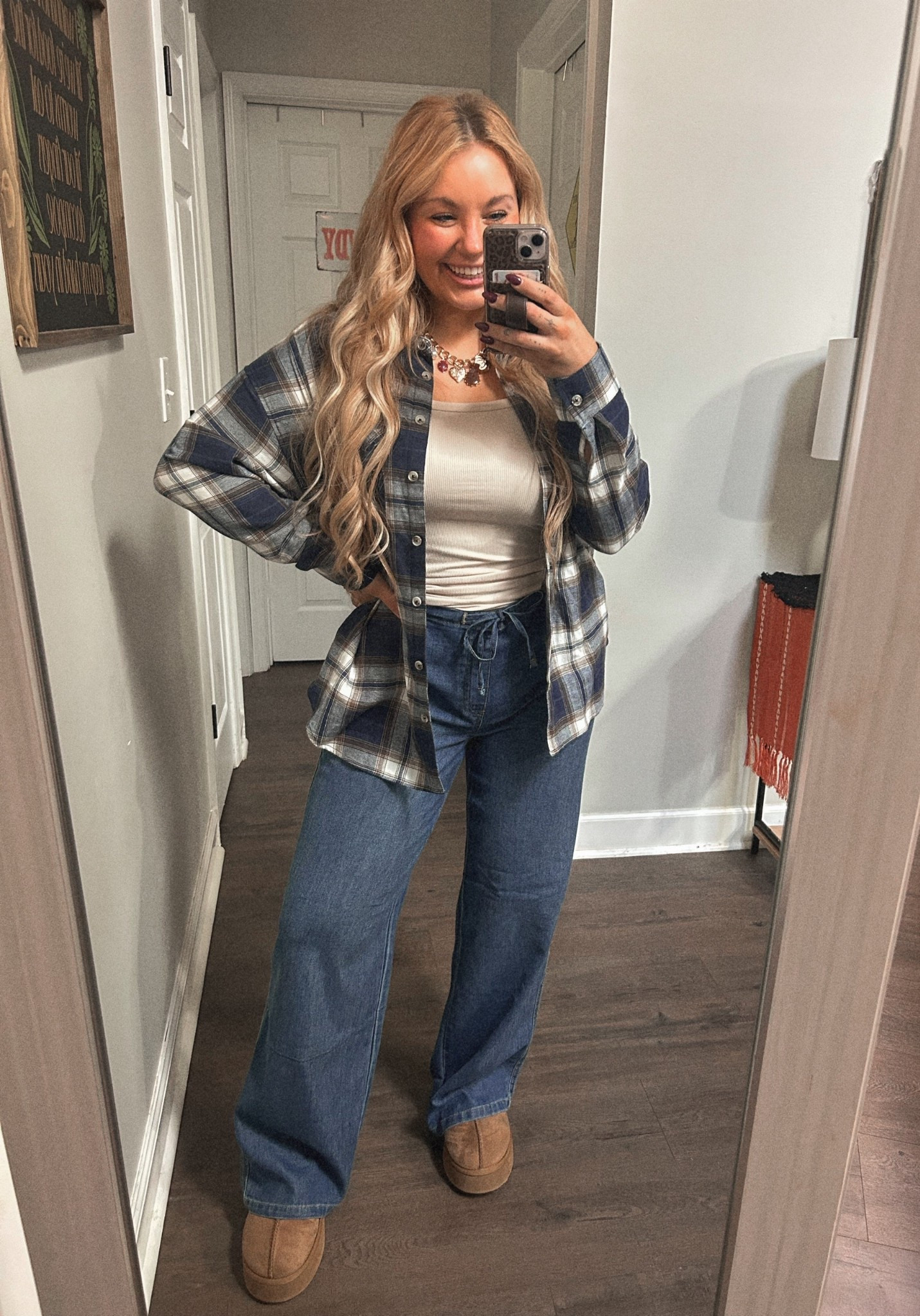 Walmart head to toe look of the day! Grabbed a small in the flannel, medium in the tank and bottoms! 

#LTKMidsize #LTKFindsUnder50 #LTKSeasonal