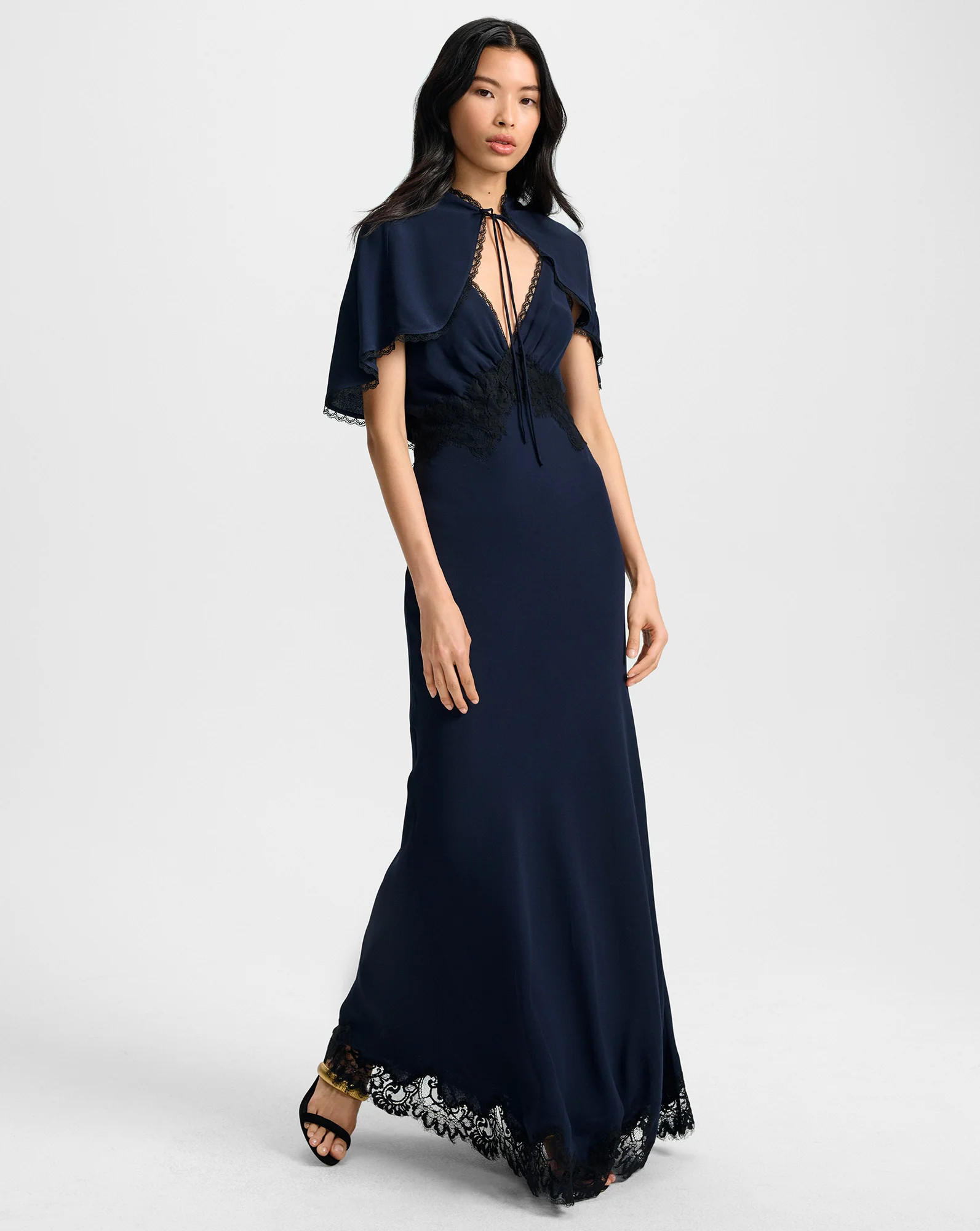 Muriel Lace-Trim Maxi Dress | Veronica Beard