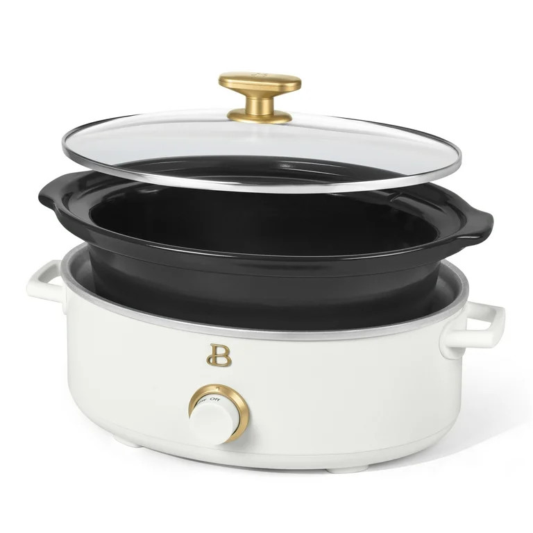 Beautiful 2.5 Qt Dip and Serve Manual Slow Cooker, White Icing by Drew Barrymore | Walmart (US)